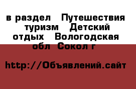  в раздел : Путешествия, туризм » Детский отдых . Вологодская обл.,Сокол г.